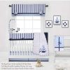 Comforter Bedding Sets * | Best Reviews Of Bacati Little Sailor Anchor Boat Blue Navy 10 Pc Crib Bedding Set With Long Rail Guard Cover