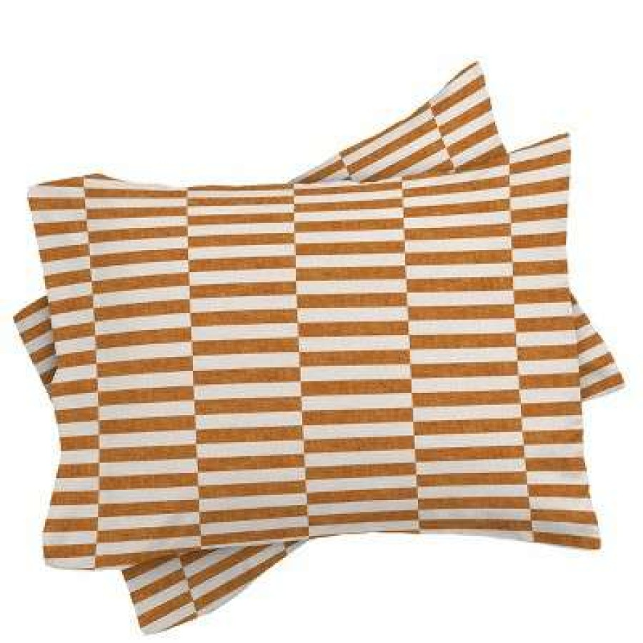 Duvet Cover Bedding Sets * | Discount Little Arrow Design Co Aria Rectangle Tiles Duvet Set Deny Designs Orange