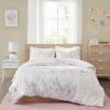 Duvet Cover Bedding Sets * | Discount Intelligent Design Megan Metallic Printed Floral Duvet Cover Set