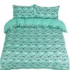 Duvet Cover Bedding Sets * | Wholesale 3 Pcs Polyester Microfiber Monster Pattern Soft Washable Kids Duvet Cover Bedding Sets Piccocasa Green