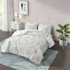 Duvet Cover Bedding Sets * | Coupon Pearl Metallic Printed Velvet 3Pc Duvet Set Cosmoliving By Cosmopolitan