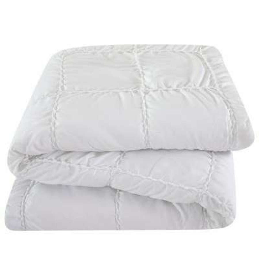 Comforter Bedding Sets * | Outlet Modern Threads 7 Piece Embellished Comforter Set Kate White.