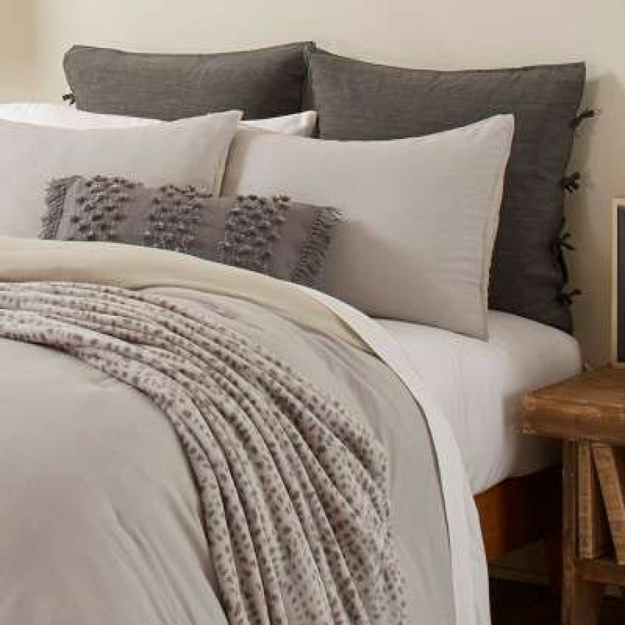 Comforter Bedding Sets * | Wholesale Ed Ellen Degeneres Washed Cotton Comforter Set Ed By Ellen Degeneres Gray