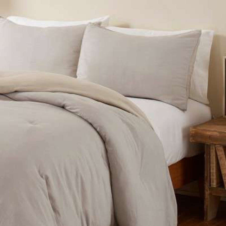 Comforter Bedding Sets * | Wholesale Ed Ellen Degeneres Washed Cotton Comforter Set Ed By Ellen Degeneres Gray