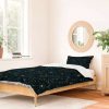 Duvet Cover Bedding Sets * | Best Deal Joy Laforme Constellations 100% Cotton Duvet Set Deny Designs Navy