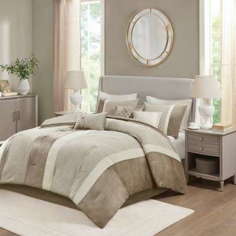 Comforter Bedding Sets * | Flash Sale Madison Park Hang Comforter Set Taupe