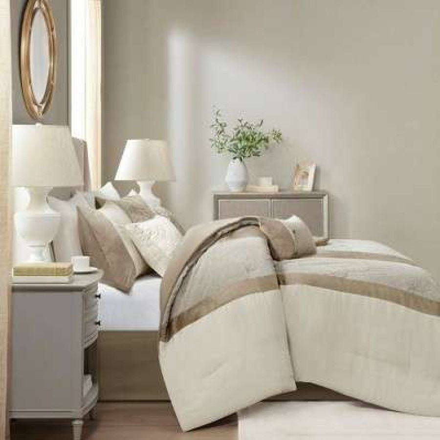 Comforter Bedding Sets * | Flash Sale Madison Park Hang Comforter Set Taupe