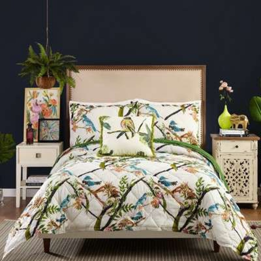 Quilt Bedding Sets * | Cheapest Bari J For Makers Collective Conservatory Full/Queen 3Pc Quilt Set Cream