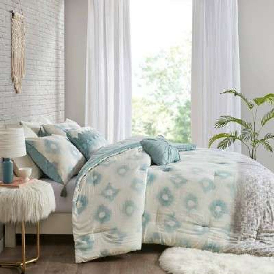 Comforter Bedding Sets * | Cheap Madison Park Chloe Cotton Comforter Set Aqua