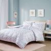 Duvet Cover Bedding Sets * | Outlet Mi Zone Josie Iridescent Metallic Heart Printed Duvet Set