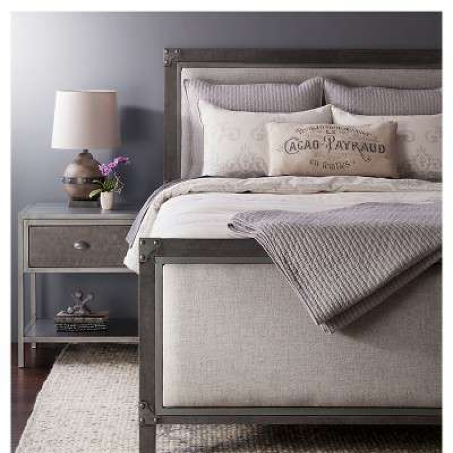 Quilt Bedding Sets * | Budget Gray Solid Quilt And Sham Set (Twin) 2Pc The Industrial Shop