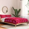 Comforter Bedding Sets * | Buy Camilla Foss Bold And Checkered Poly Comforter Set Deny Designs Pink