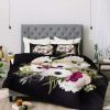 Comforter Bedding Sets * | Brand New Iveta Abolina Antoinette Floral Comforter Set Black/Pink Deny Designs