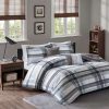 Comforter Bedding Sets * | Deals Intelligent Design Slate Plaid Comforter Set Black