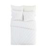 Comforter Bedding Sets * | Budget Chenille Chevron Comforter Set Laurel & Mayfair White