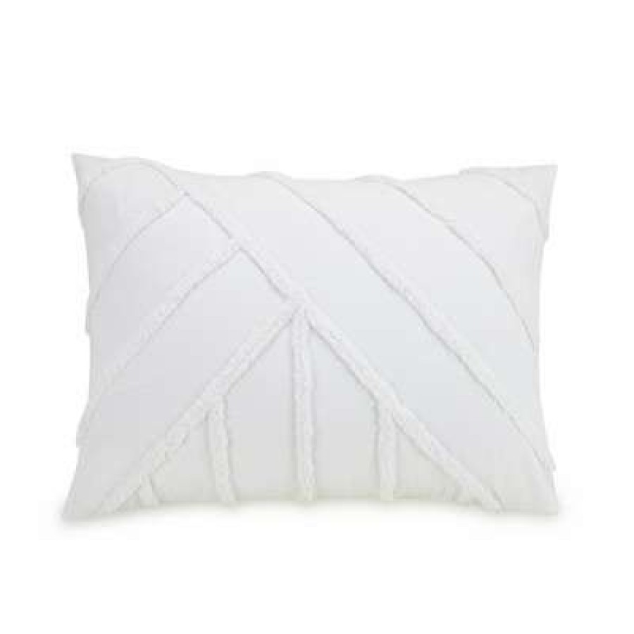 Comforter Bedding Sets * | Budget Chenille Chevron Comforter Set Laurel & Mayfair White