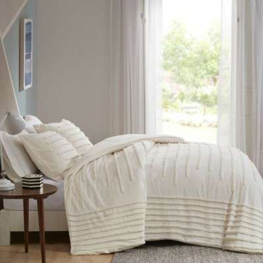 Comforter Bedding Sets * | Cheapest Urban Habitat 3Pc Ronan Cotton Chenille Comforter Set Ivory