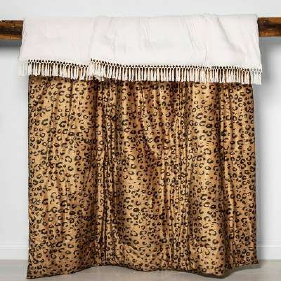 Comforter Bedding Sets * | Top 10 Cassina Leopard Velvet Comforter Set Brown Opalhouse