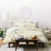 Duvet Cover Bedding Sets * | Wholesale Full/Queen Pattern State Feather Duvet Set Yellow Deny Designs