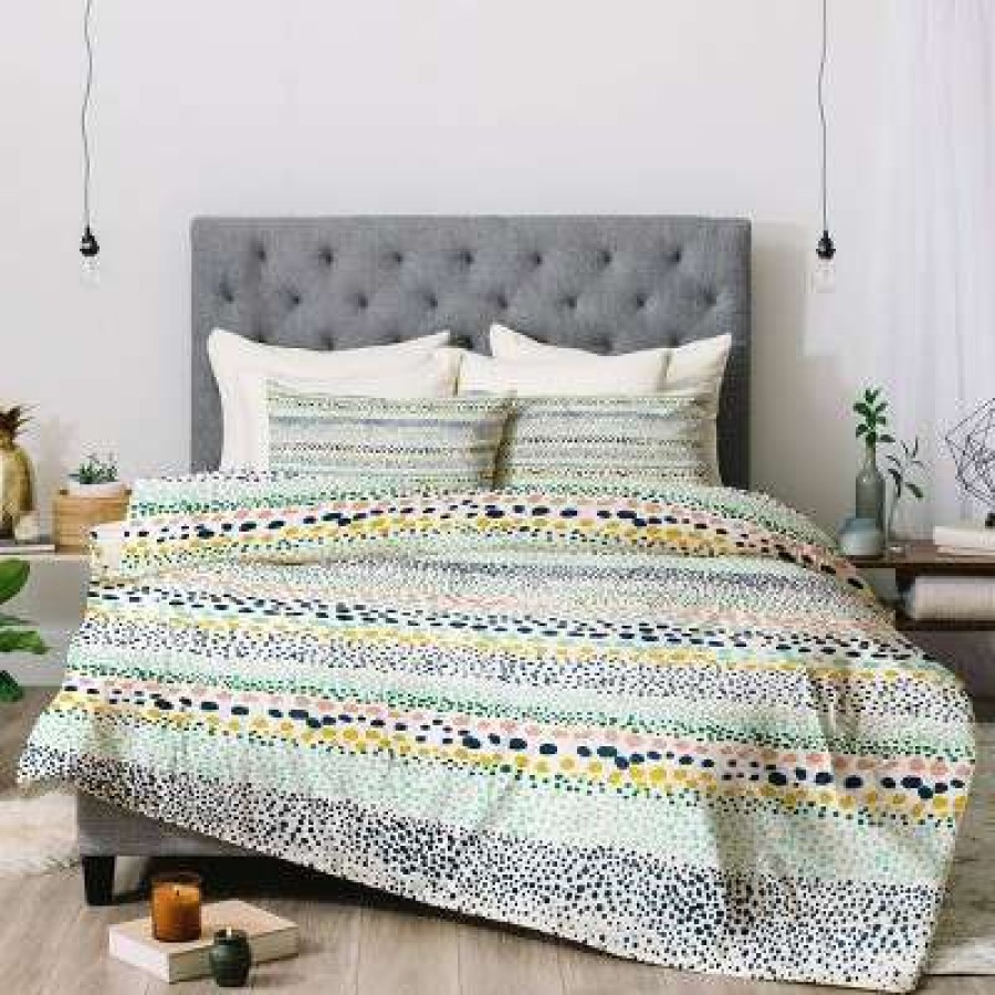 Comforter Bedding Sets * | Hot Sale Ninola Design Little Dots Textured Comforter & Sham Set Deny Designs