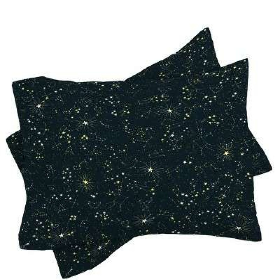 Duvet Cover Bedding Sets * | Promo Joy Laforme Constellations Duvet Set Deny Designs Blue