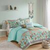 Comforter Bedding Sets * | Cheap Intelligent Design Valerie Boho Printed Comforter Set Aqua