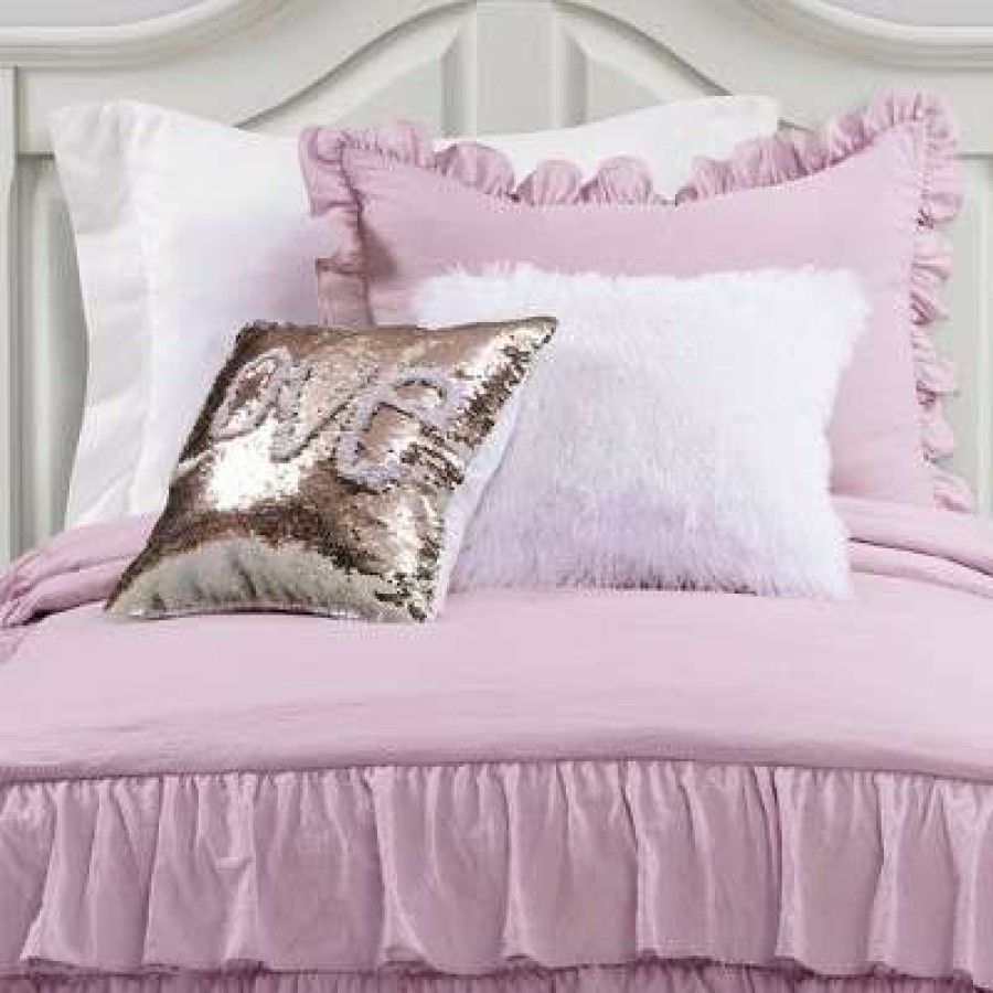 Bedspread Bedding Sets * | Outlet Lush Decor Lush Decor Allison Ruffle Skirt Bedspread & Sham Set