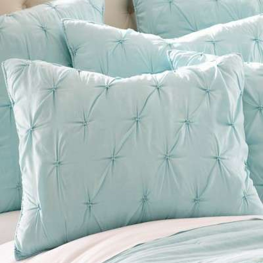 Quilt Bedding Sets * | Buy Spa Pintuck Quilt Set One King Quilt And Two King Shams Levtex Home