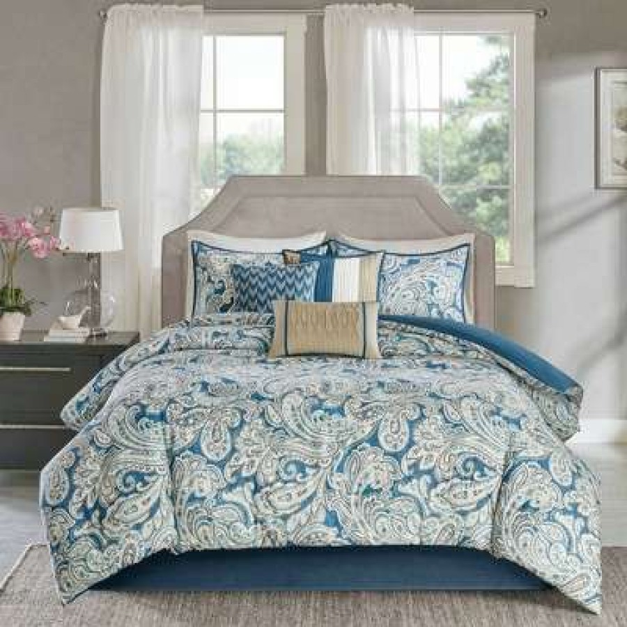 Comforter Bedding Sets * | Best Deal Madison Park Celena Printed Comforter Set 7Pc