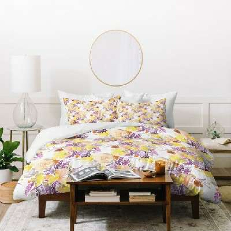 Duvet Cover Bedding Sets * | Hot Sale Ninola Design Floral Sweet Bloom Duvet Set Deny Designs