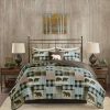 Quilt Bedding Sets * | Cheap Woolrich Twin Falls Oversized Quilt Set Brown/Blue