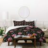 Duvet Cover Bedding Sets * | Wholesale Black Floral Holli Zollinger Protea Boho Duvet Cover Deny Designs