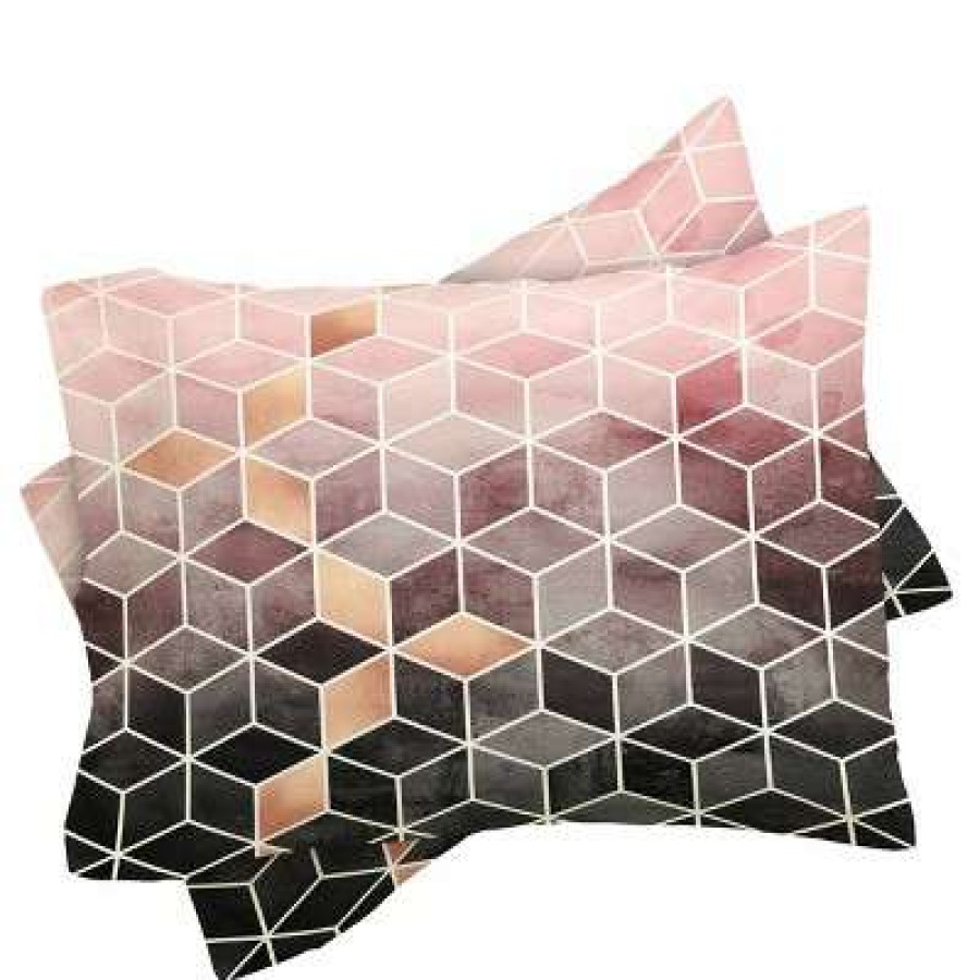 Comforter Bedding Sets * | Coupon Elisabeth Fredriksson Gradient Cubes Comforter Set Deny Designs Pink