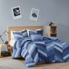 Comforter Bedding Sets * | Cheap Intelligent Design Twin/Twin Extra Long Ryder Chevron Printed Comforter Set Navy