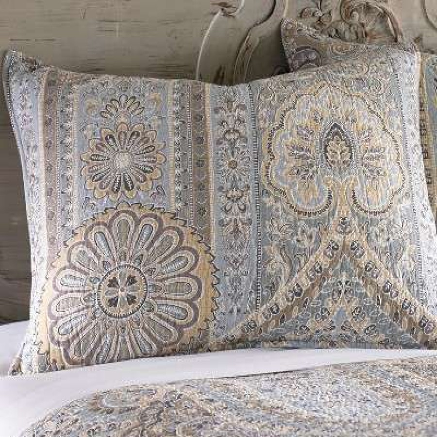 Quilt Bedding Sets * | Brand New Casablanca Grey Quilt And Pillow Sham Set Levtex Home