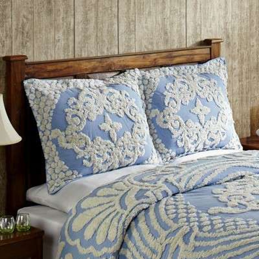 Bedspread Bedding Sets * | Buy Florence Collection 2-Piece 100% Cotton Tufted Unique Luxurious Medallion Design Bedspread Set Better Trends