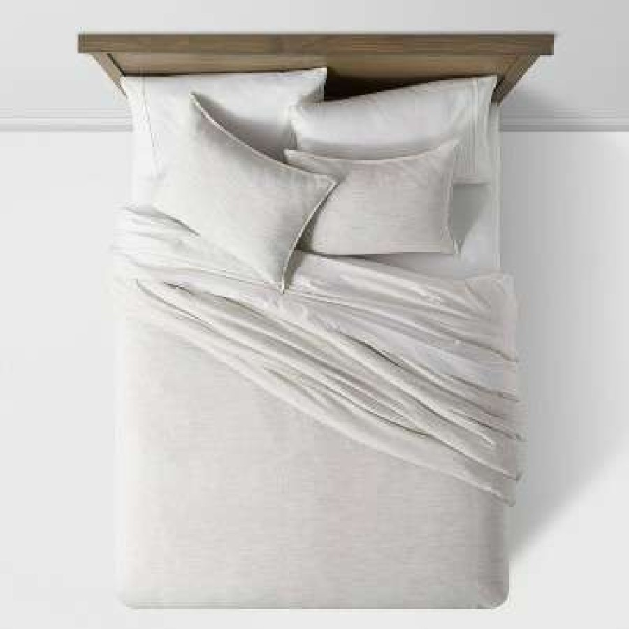 Coverlet Bedding Sets * | Promo Space Dyed Cotton Linen Duvet & Sham Set Threshold