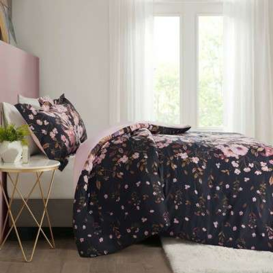 Duvet Cover Bedding Sets * | New Intelligent Design Jessica Floral Printed Duvet Cover Set