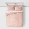 Comforter Bedding Sets * | Buy Full/Queen Family Friendly Medallion Comforter & Sham Set Pink Threshold