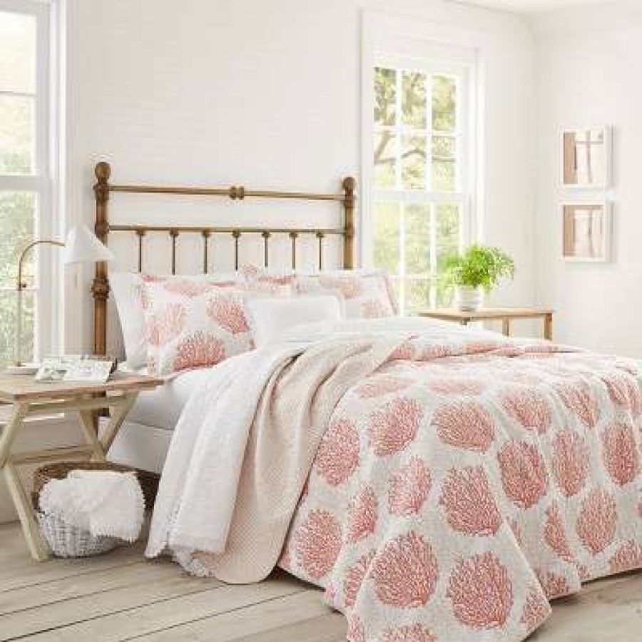 Quilt Bedding Sets * | Best Deal Coral Quilt Set Laura Ashley