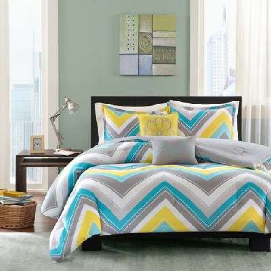 Comforter Bedding Sets * | New Intelligent Design Eliana Comforter Set Yellow