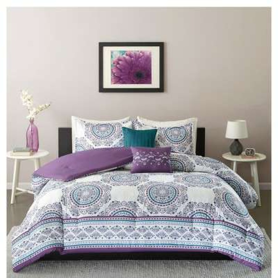 Bedding Collections * | Brand New Intelligent Design Camryn Medallion Printed Bedding Collection