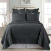 Quilt Bedding Sets * | Brand New Solid Quilt And Sham Set The Industrial Shop Dark Gray