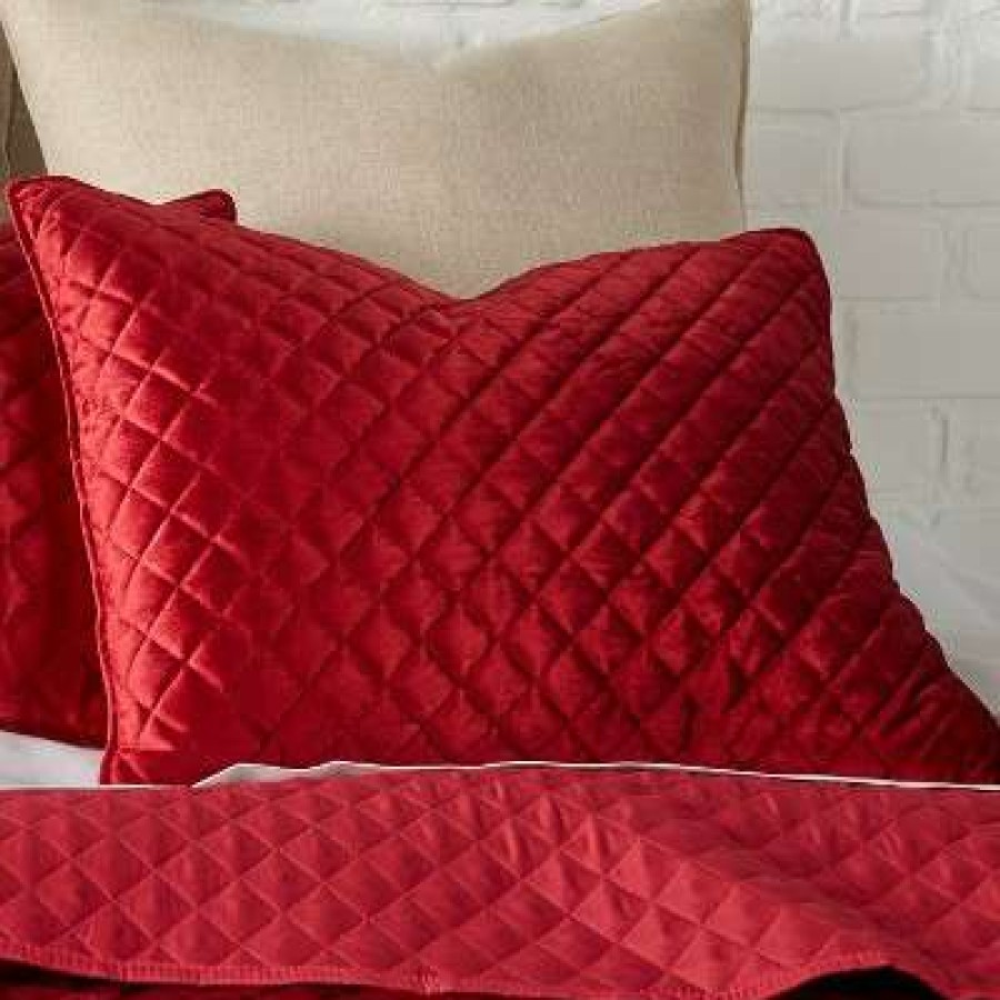 Quilt Bedding Sets * | Best Pirce Red Velvet Holiday Quilt Set Levtex Home