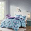 Duvet Cover Bedding Sets * | Best Deal Mi Zone Daphne Metallic Printed Reversible Duvet Cover Set /Purple