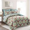 Comforter Bedding Sets * | New Lush Decor Harley Damask Comforter Set Lush Decor Red