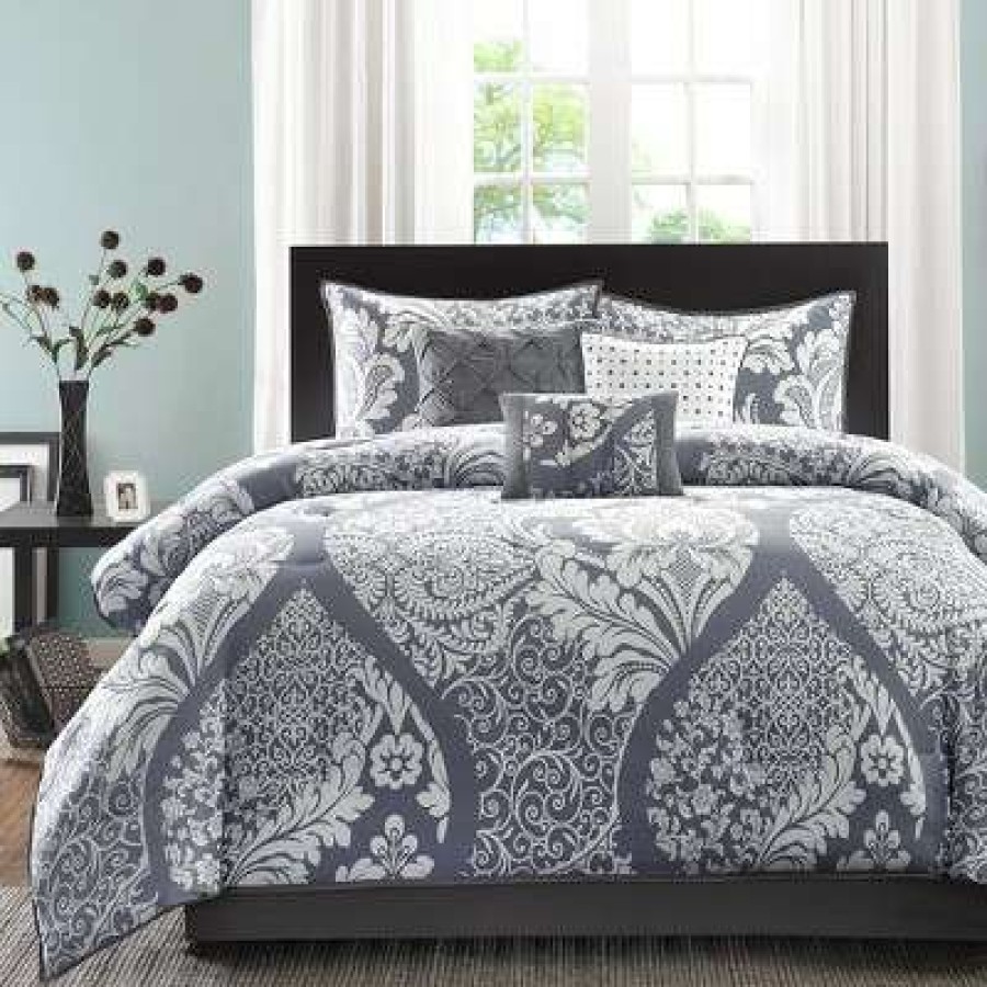 Comforter Bedding Sets * | Best Deal Madison Park Adela 7 Piece Printed Comforter Set