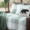 Quilt Bedding Sets * | Coupon 39" X 75" Boulder Plaid Daybed Quilt Bonus Set Green Eddie Bauer