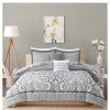 Comforter Bedding Sets * | Flash Sale Intelligent Design Aimee Comforter Set (Twin/Twin Extra Long) 4Pc Gray