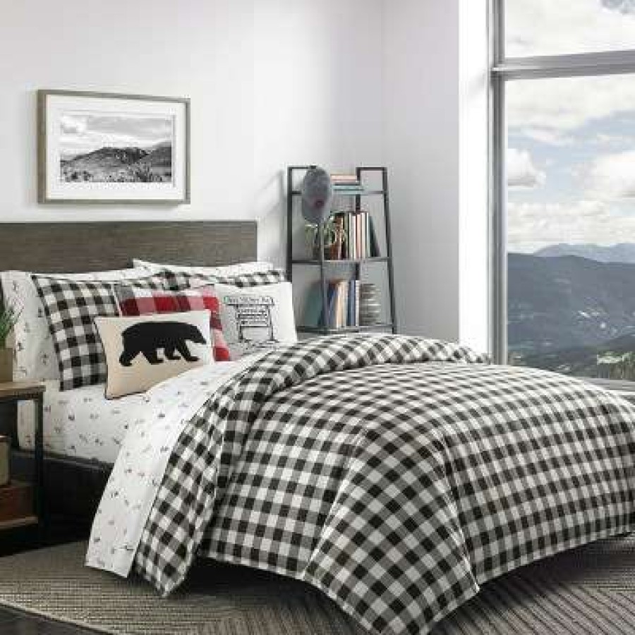 Comforter Bedding Sets * | Promo Mountain Plaid Reversible Comforter Set Eddie Bauer